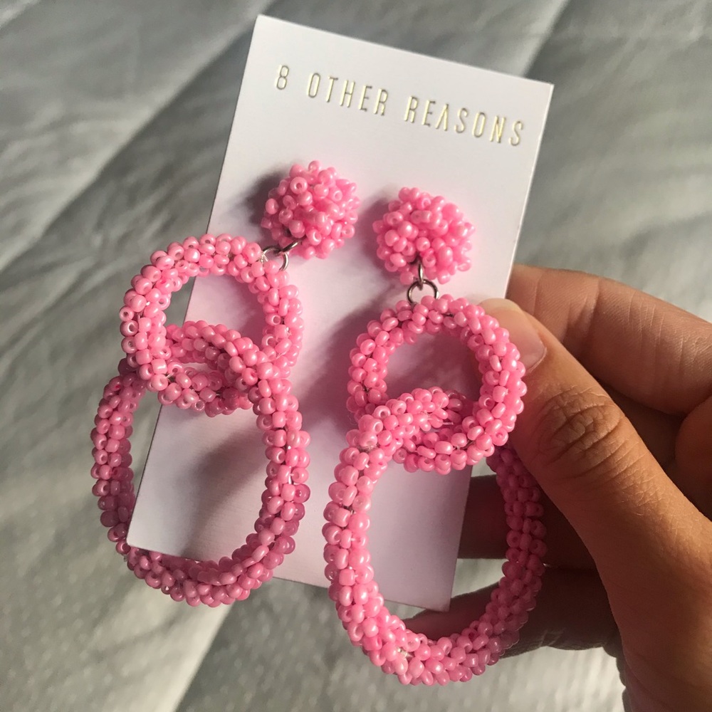 Pink Beaded Hoop Earrings 💗 8 Other Reasons